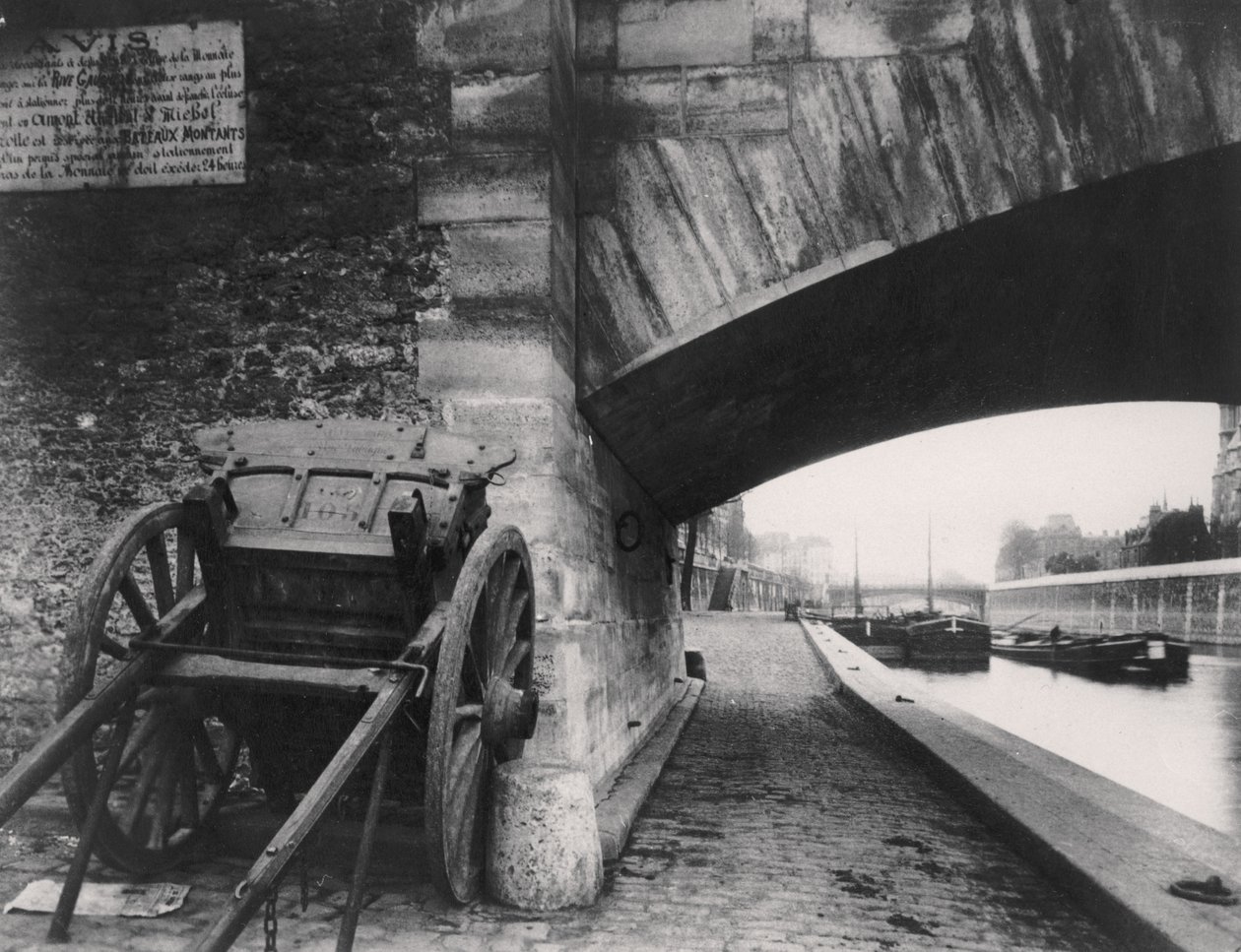 Pont de lArchevêché, a Quai de la Tournelle sarkán, Párizs, 1911 alkotó: Eugène Atget