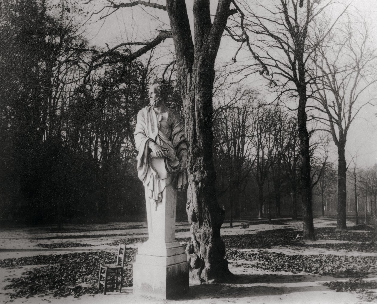 Szobor, Tuileriák kertje, Párizs alkotó: Eugène Atget