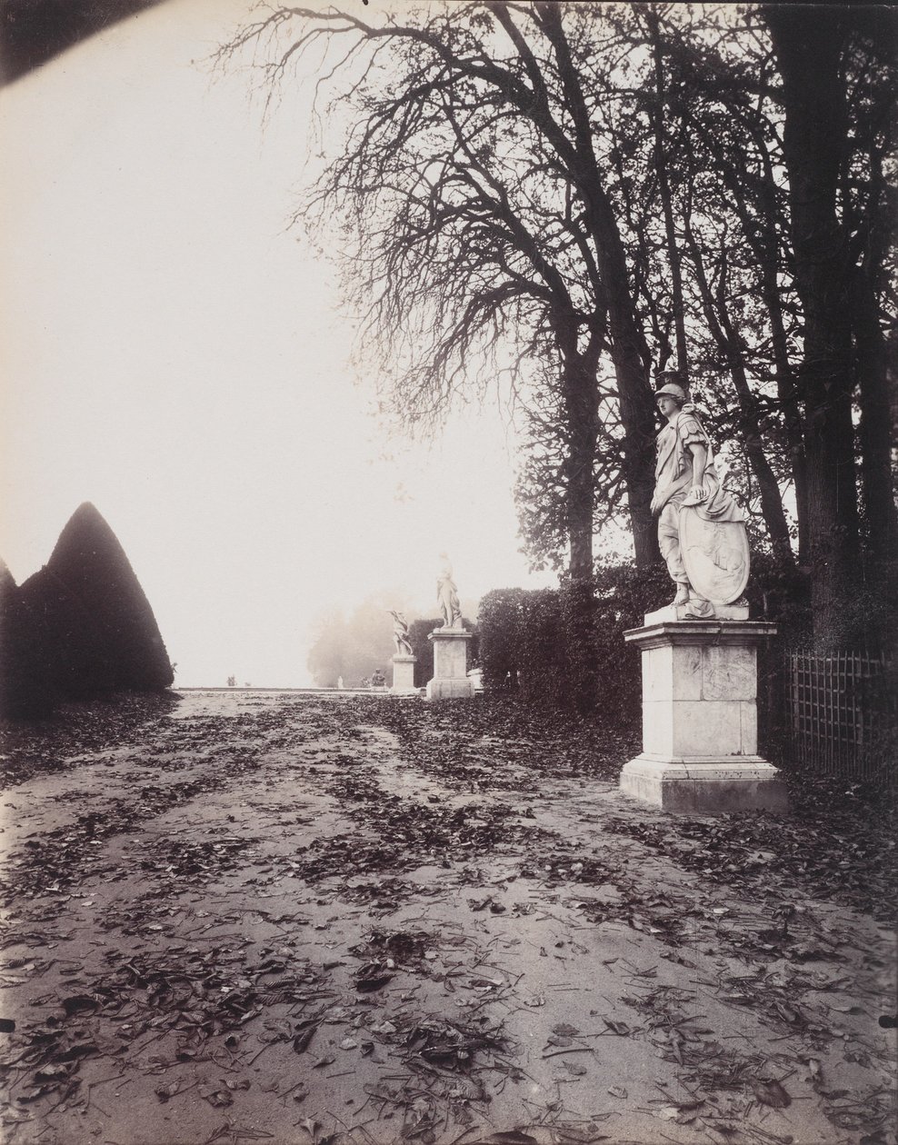 Versailles, Allee des Trois Fontaines, 1906 körül (arany-klorid nyomat) alkotó: Eugène Atget