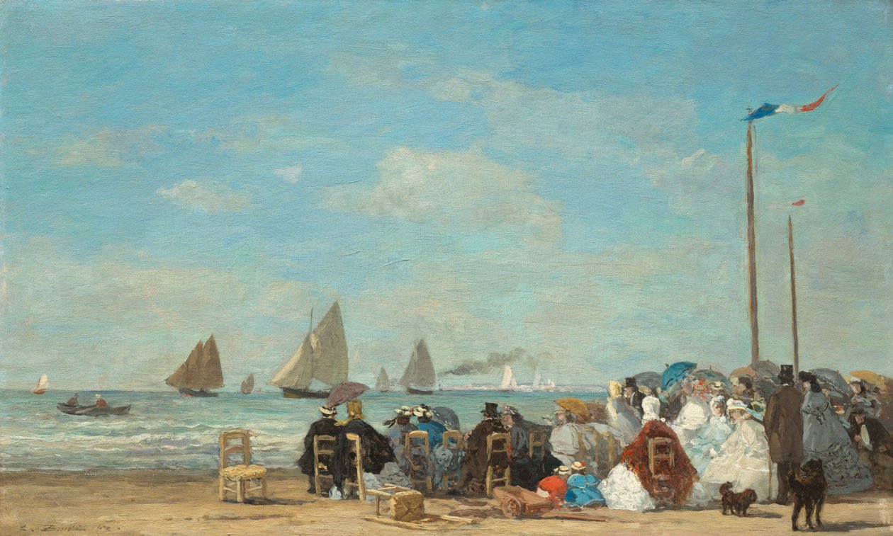 Strand jelenet Trouville-ben alkotó: Eugène Boudin
