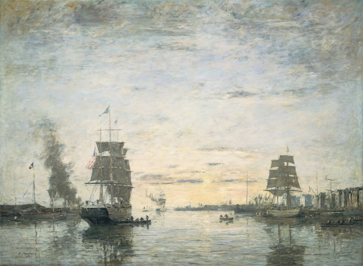 Bejárat a kikötőbe, Le Havre alkotó: Eugène Boudin