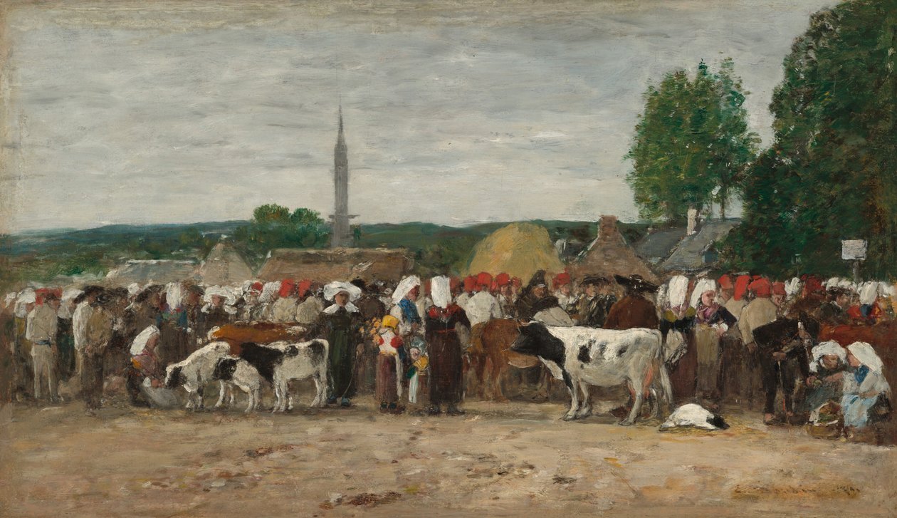 Vásár Bretagne-ban alkotó: Eugène Boudin