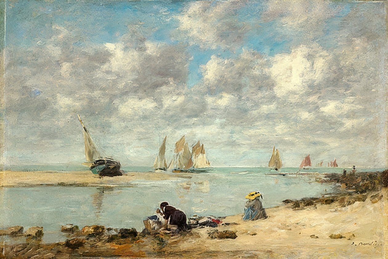 Mosónő Trouville közelében. Kb. 1872/1876 alkotó: Eugene Louis Boudin