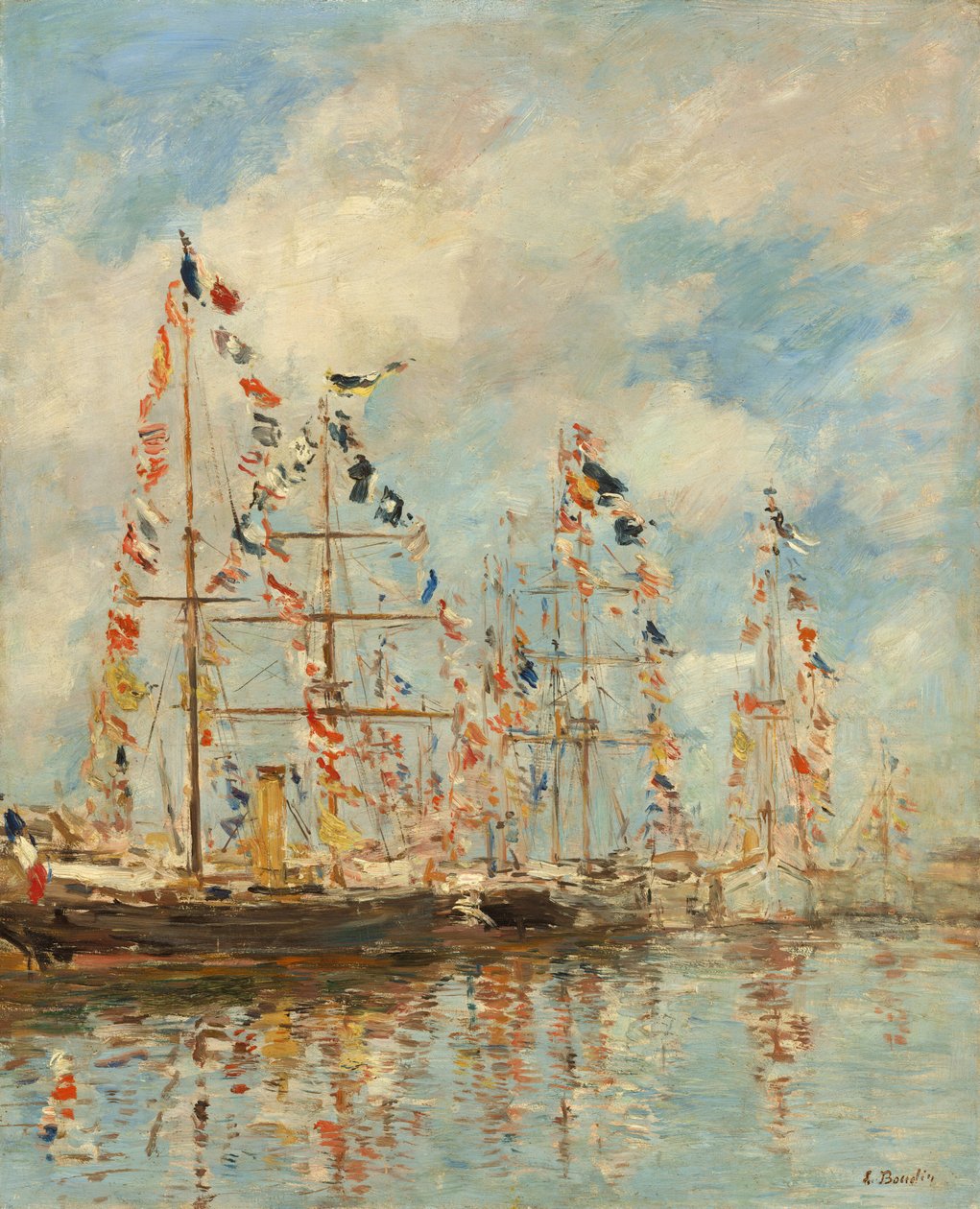 Yacht medence Trouville-Deauville-ben alkotó: Eugène Boudin