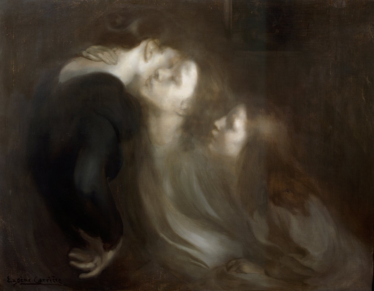 Az anyai csók, 1890-es évek vége. alkotó: Eugène Carrière