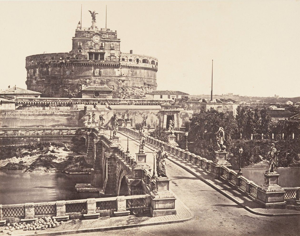 Híd és Castel S. Angelo, 1848-52. alkotó: Eugène Constant