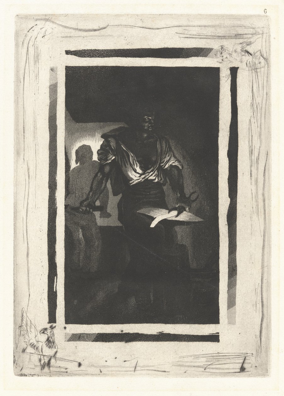 Egy kovács (Un Forgeron) alkotó: Eugène Delacroix