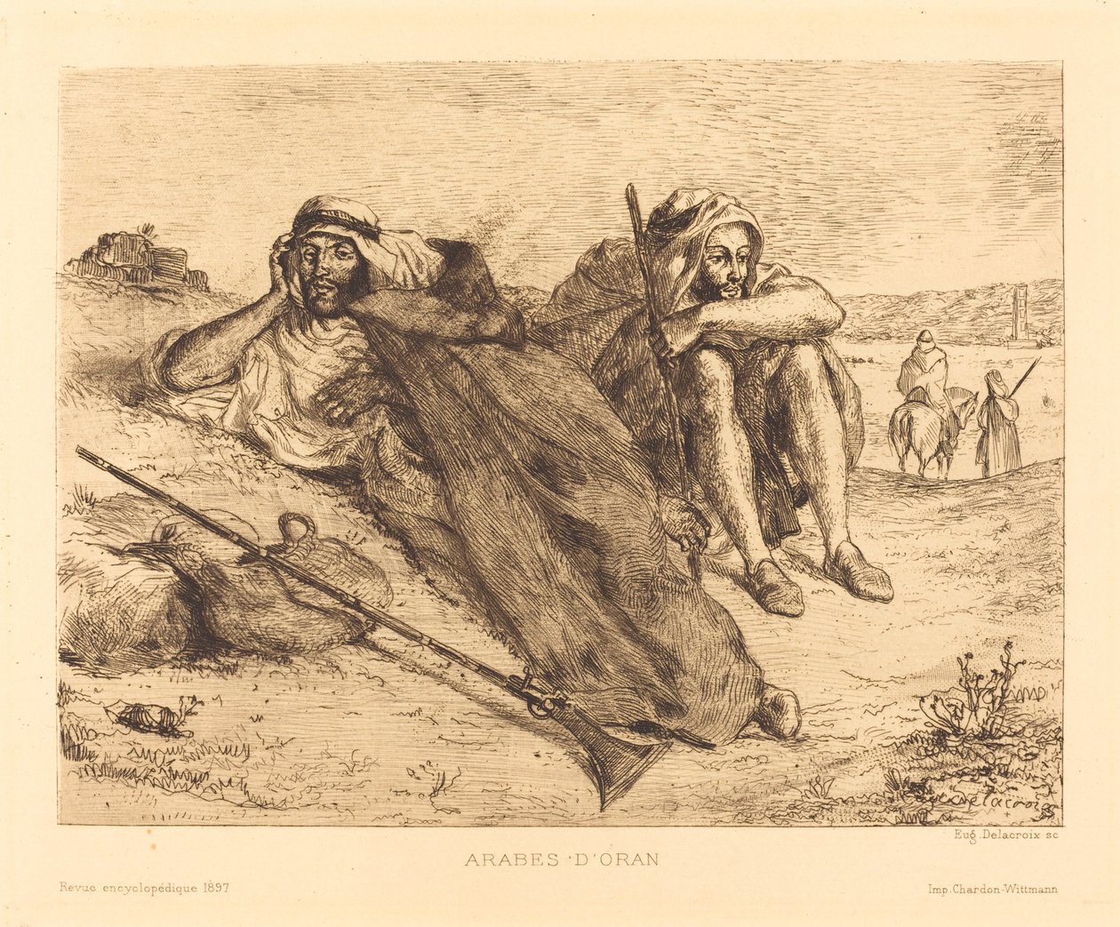 Oráni arabok, 1833. alkotó: Eugène Delacroix