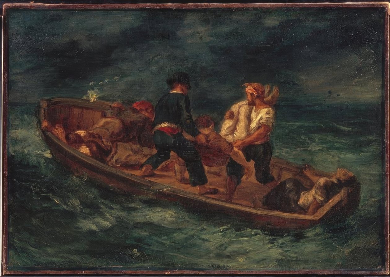 Hajó veszettekkel alkotó: Ferdinand Victor Eugene Delacroix