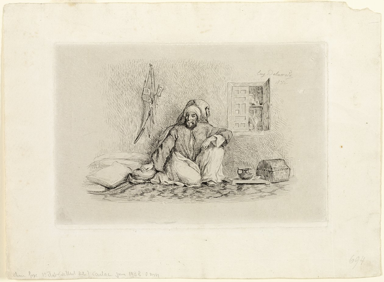 Mohammed-Ben-Abou főnök alkotó: Eugène Delacroix