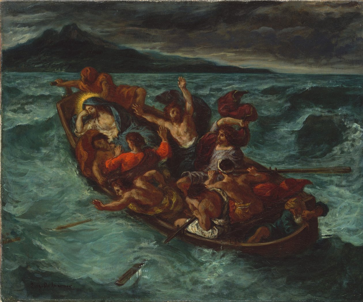 Krisztus alszik a vihar alatt alkotó: Eugène Delacroix