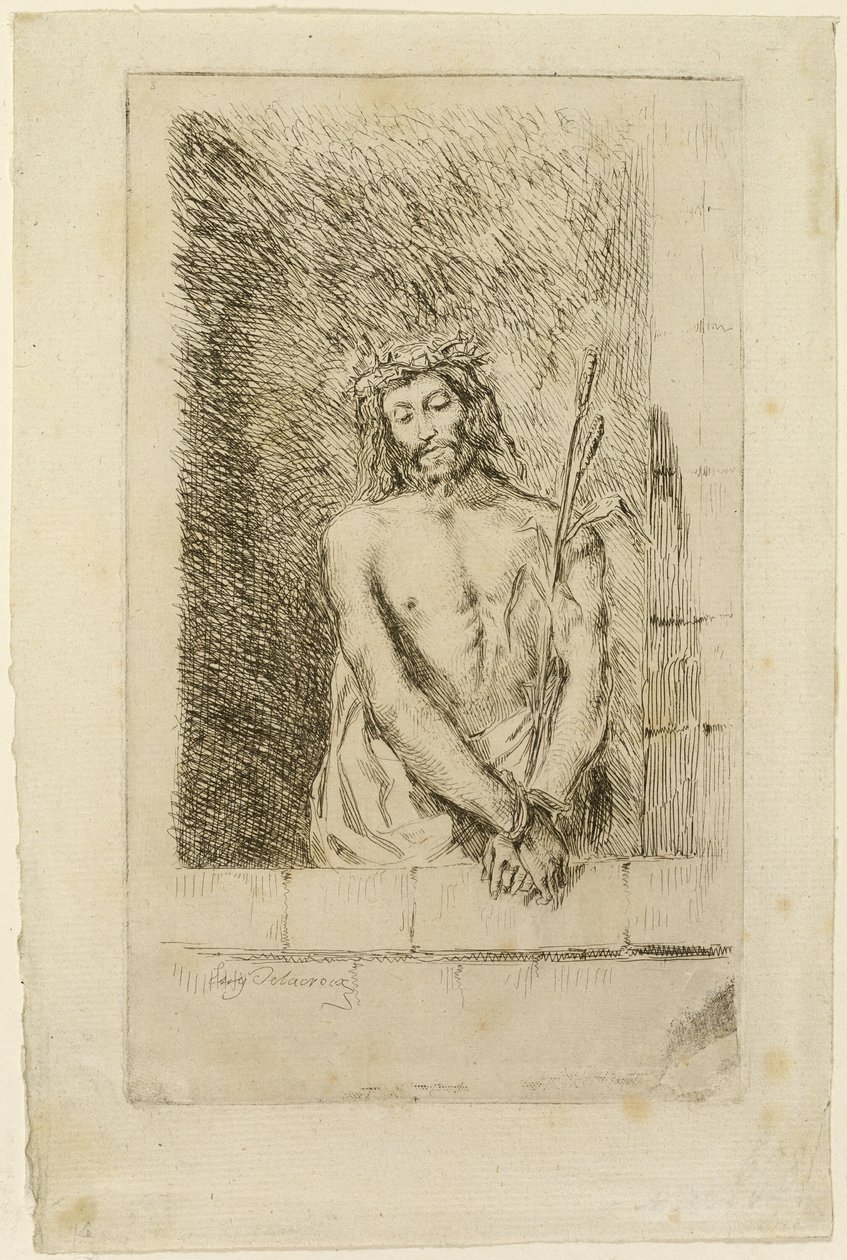Krisztus a náddal alkotó: Eugène Delacroix