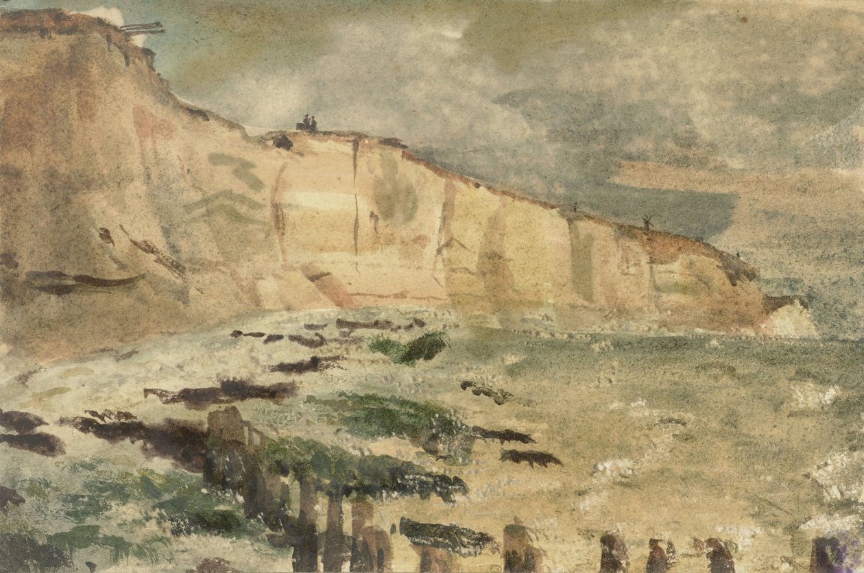 A krétasziklák Dieppe-nél Látványok Dieppe-ben és környékén, 1852-1855 (sorozat címe) alkotó: Eugène Delacroix