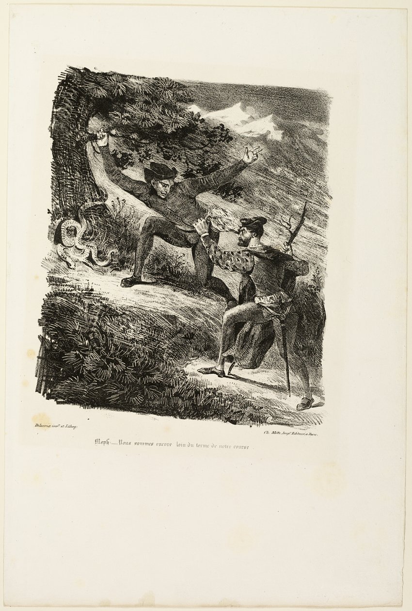 Faust és Mefisztó a Harz-hegységben, Faustból alkotó: Eugène Delacroix