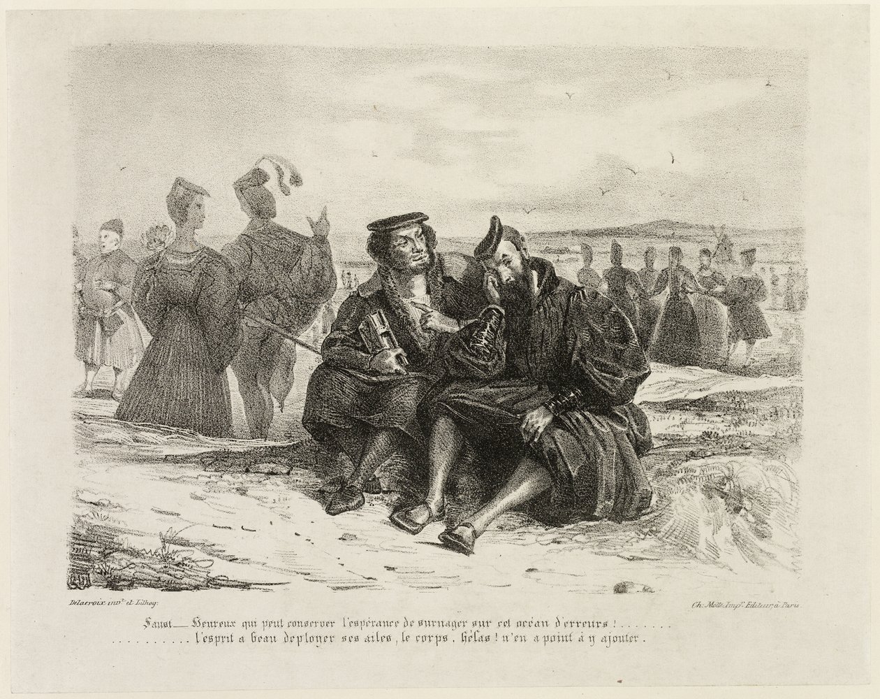 Faust és Wagner alkotó: Eugène Delacroix