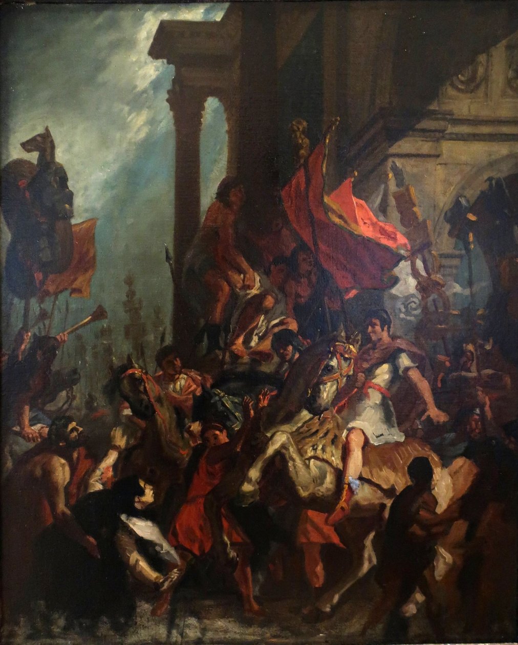 Franciául:  Traianus igazságszolgáltatása alkotó: Eugène Delacroix