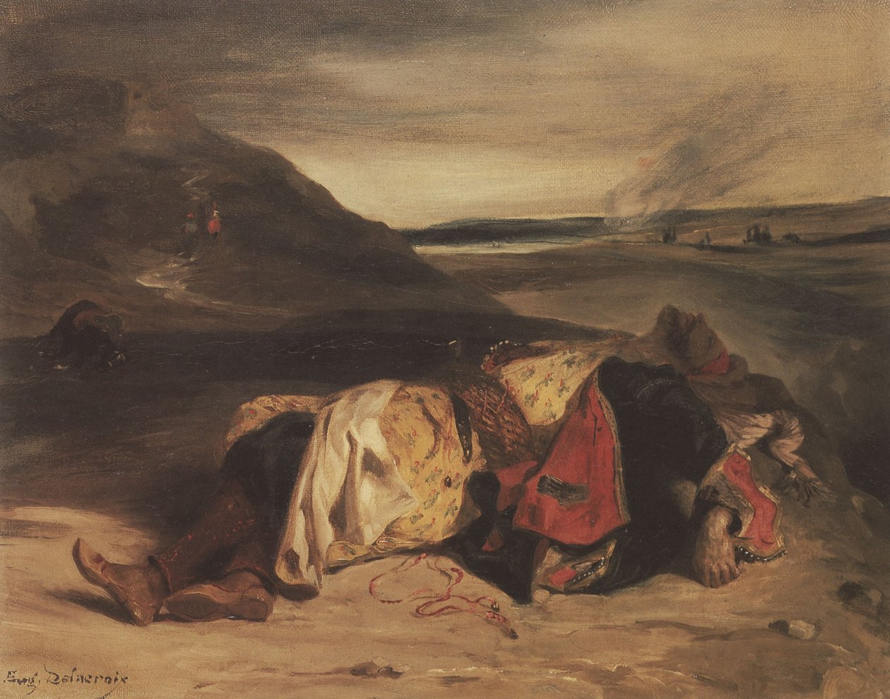 Francia: La mort de Hassan alkotó: Eugène Delacroix