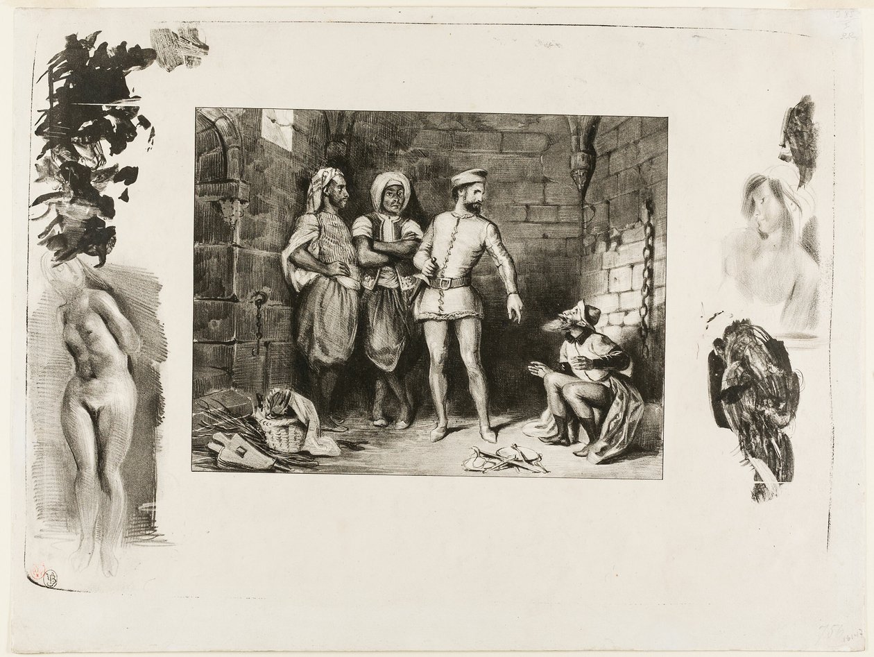 Fronte-boeuf és a zsidó, Ivanhoe-ból alkotó: Eugène Delacroix