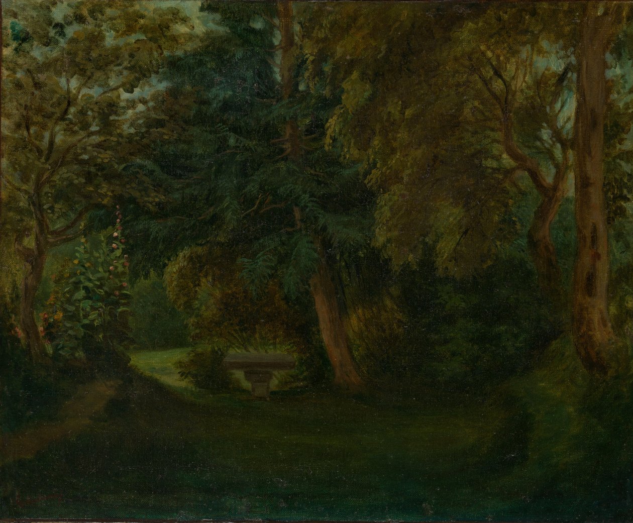 George Sand kertje Nohantban, kb. 1842-43. alkotó: Eugène Delacroix