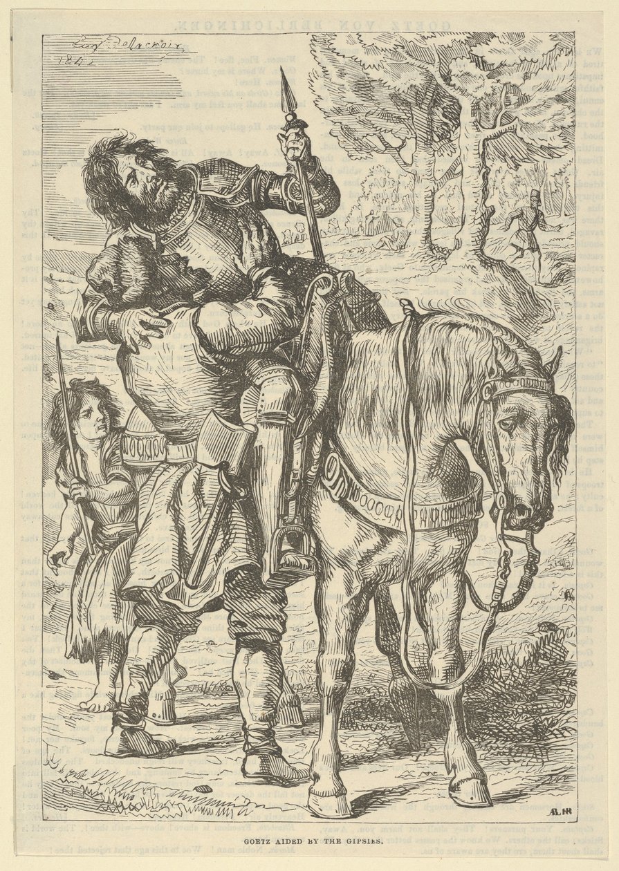 Goetz a cigányok segítségével, 1845 után, 1845 után. alkotó: Eugène Delacroix