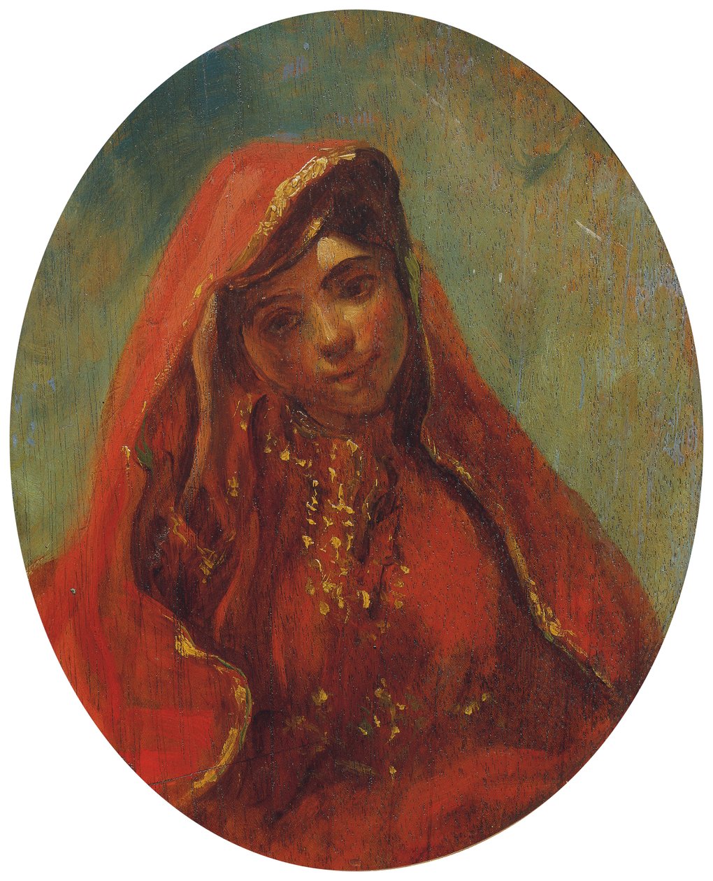 Egy marokkói nő fél alakja alkotó: Eugène Delacroix