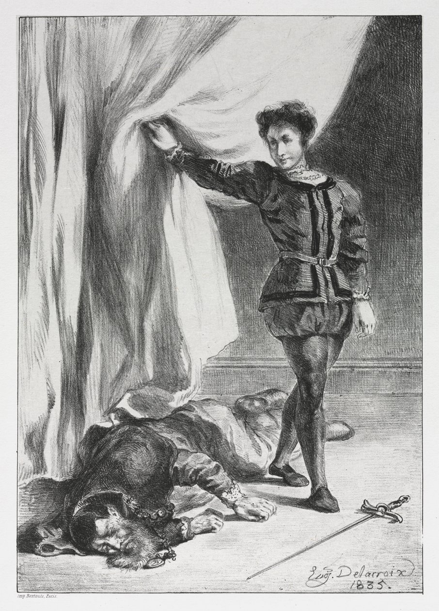 Hamlet: Hamlet és Polonius holtteste alkotó: Eugène Delacroix