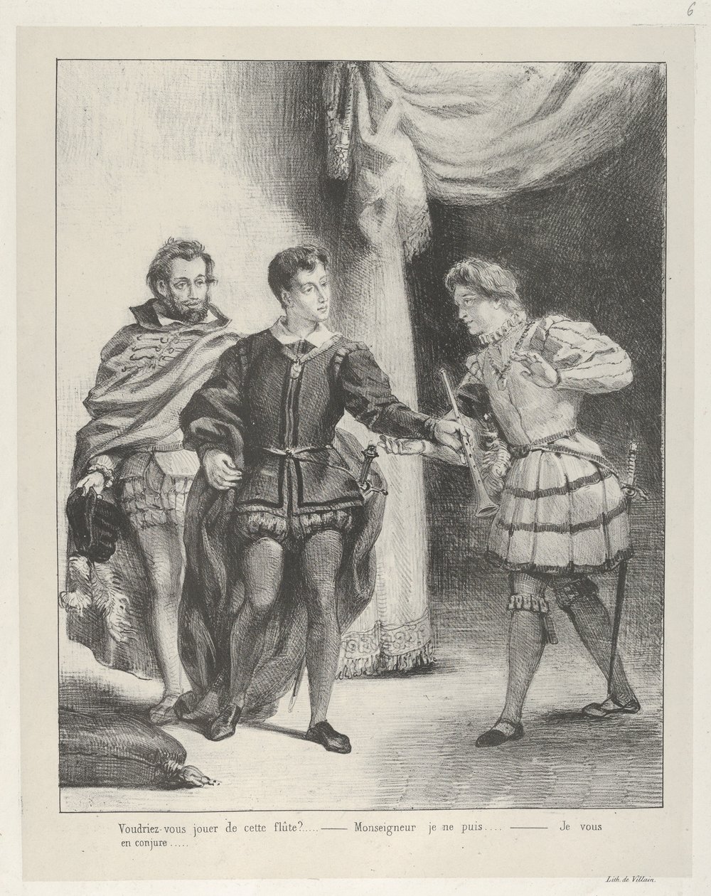 Hamlet és Guildenstern, 1834-43., 1834-43. alkotó: Eugène Delacroix