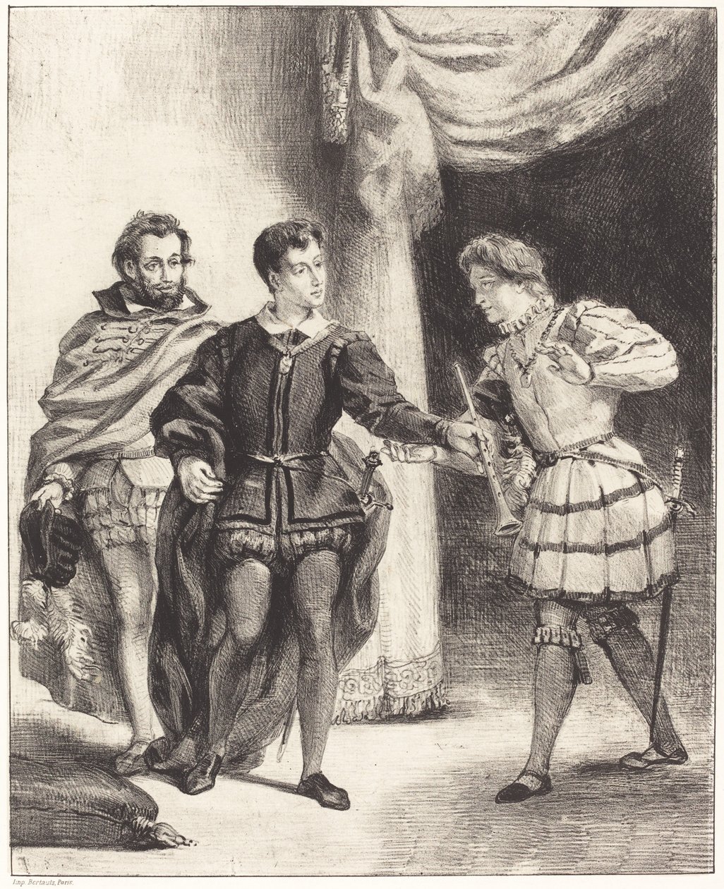 Hamlet és Guildenstern III. felvonás, II. jelenet, 18341843. alkotó: Eugène Delacroix