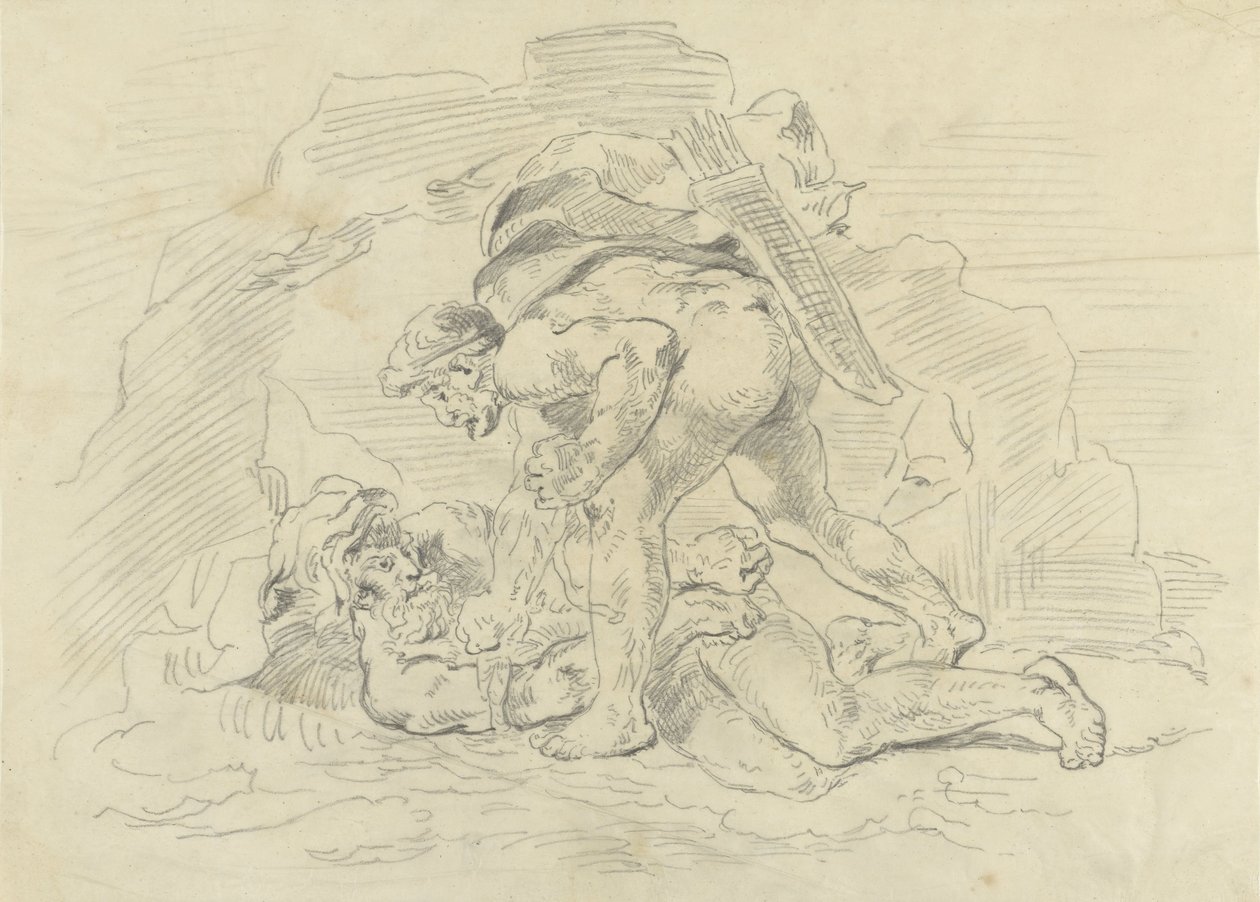 Herkules rabul ejti Nereust alkotó: Eugène Delacroix