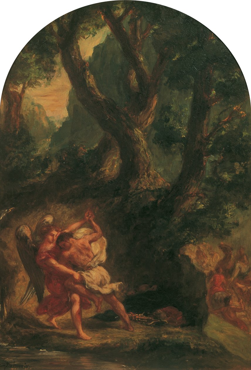 Jákob az angyallal birkózik alkotó: Eugène Delacroix