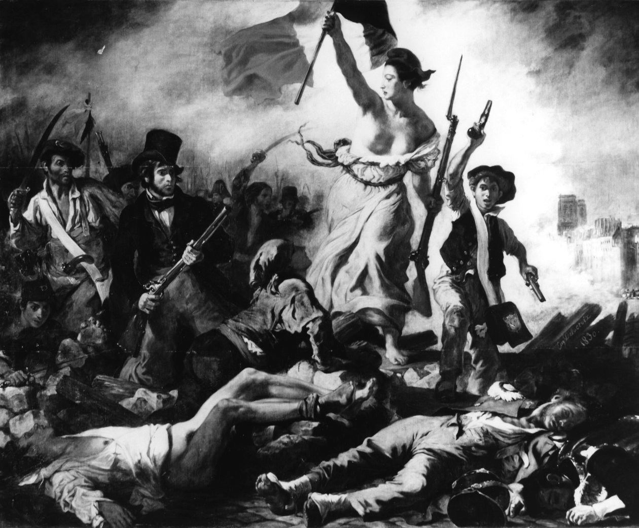 „Liberty Leading the People”, 1830. július 28. alkotó: Eugène Delacroix