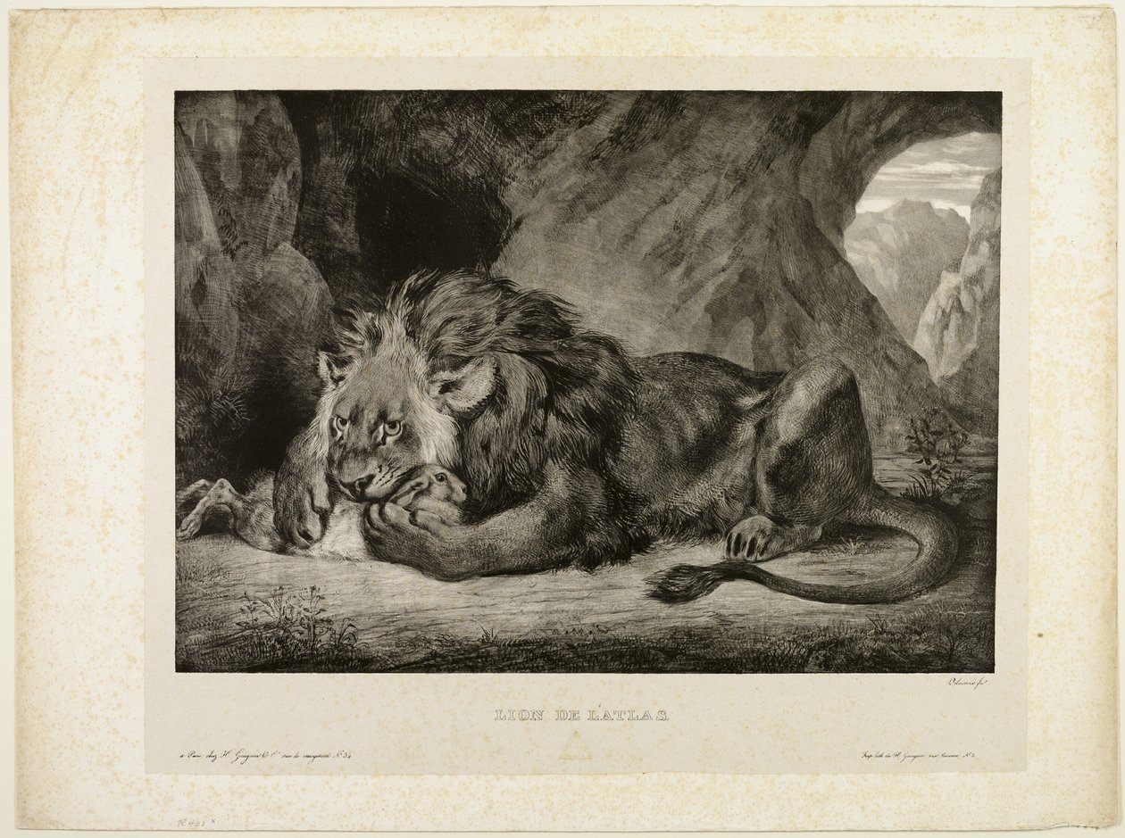 Az Atlasz-hegység oroszlánja alkotó: Eugène Delacroix