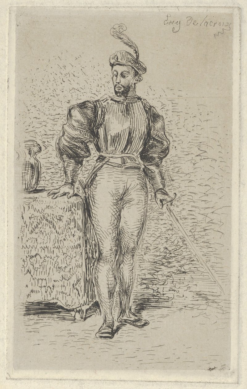 Férfi ember, 1833., 1833. alkotó: Eugène Delacroix