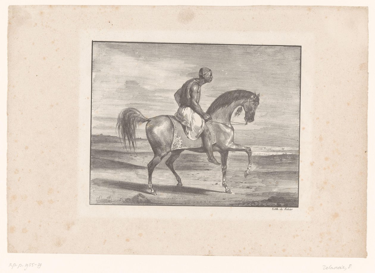 Ember lóháton a sivatagban alkotó: Eugène Delacroix