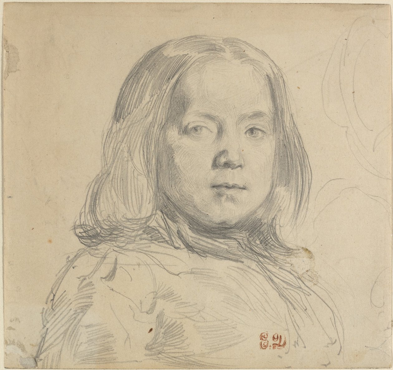 Egy gyermek portréja. alkotó: Eugène Delacroix
