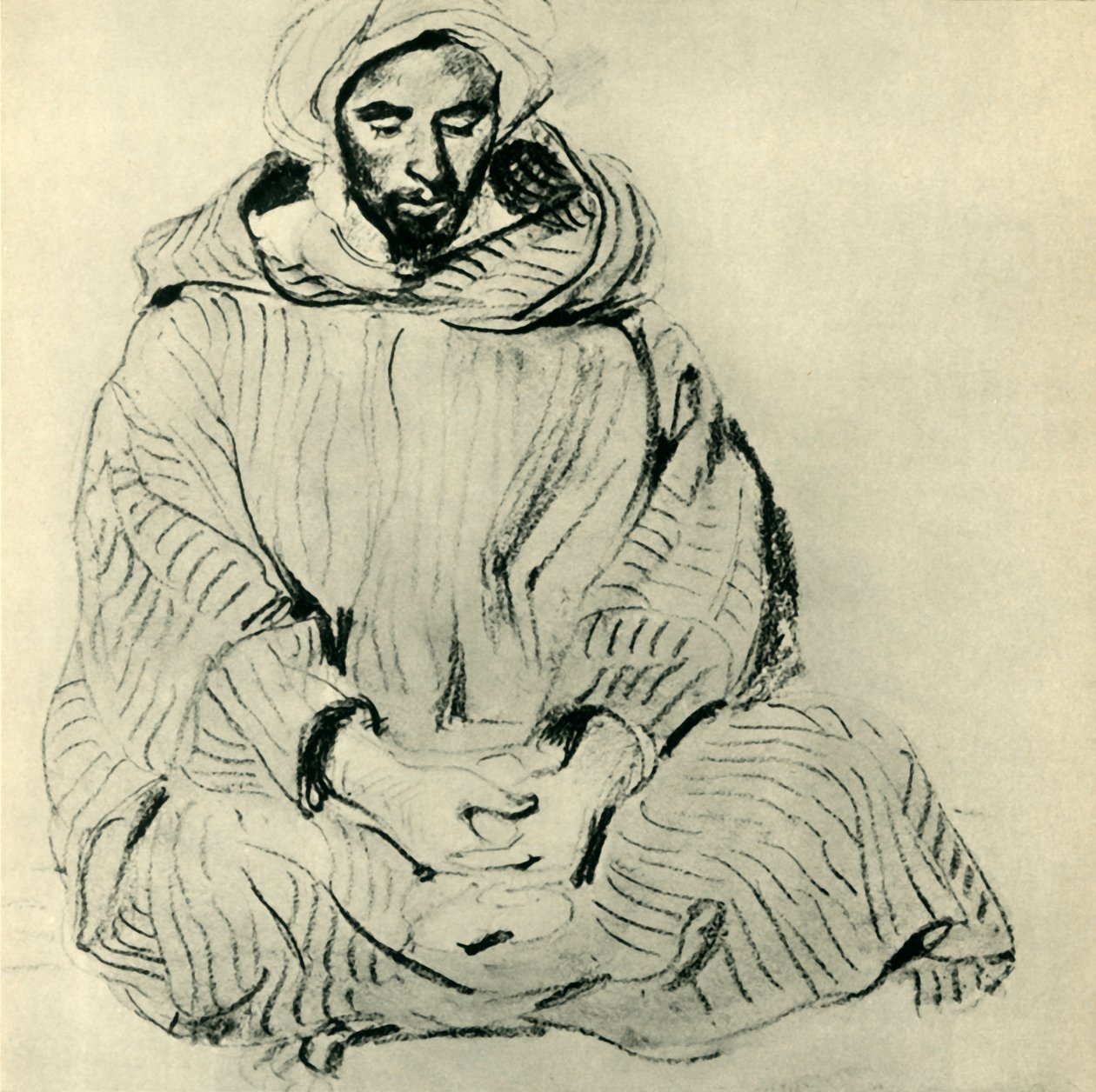 Imádkozó arab, 1832, 1943. alkotó: Ferdinand Victor Eugene Delacroix