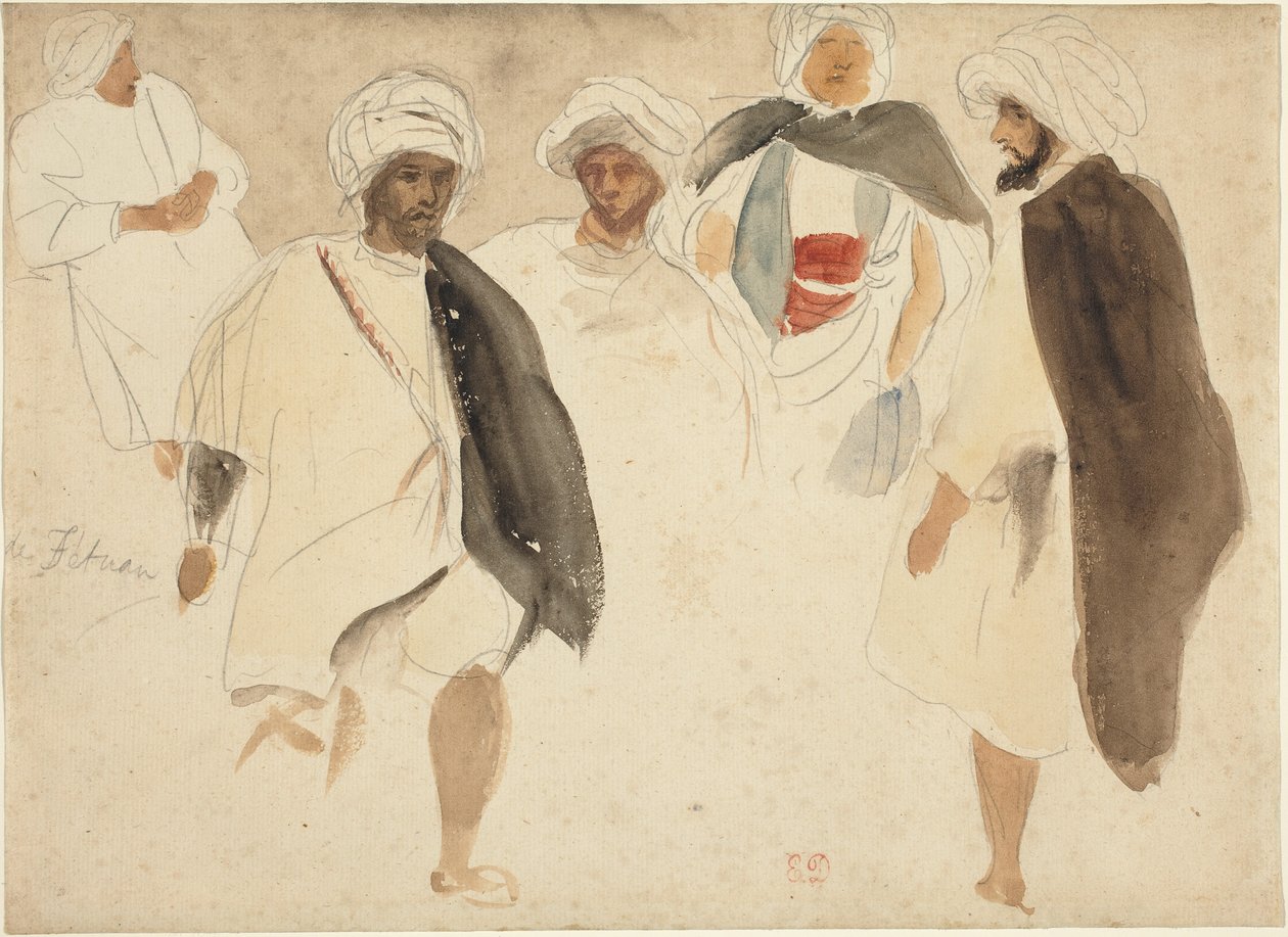 Arabok tanulmányozása. alkotó: Eugène Delacroix