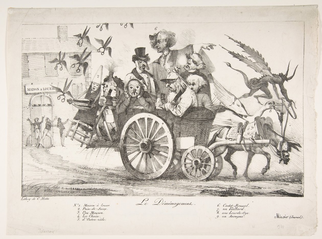 A cenzúratanács kiköltözik, 1822. alkotó: Eugène Delacroix