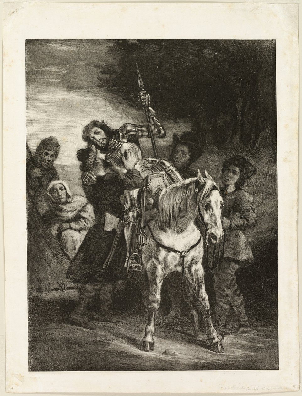 A sebesült Götzöt a bohémek ápolják alkotó: Eugène Delacroix