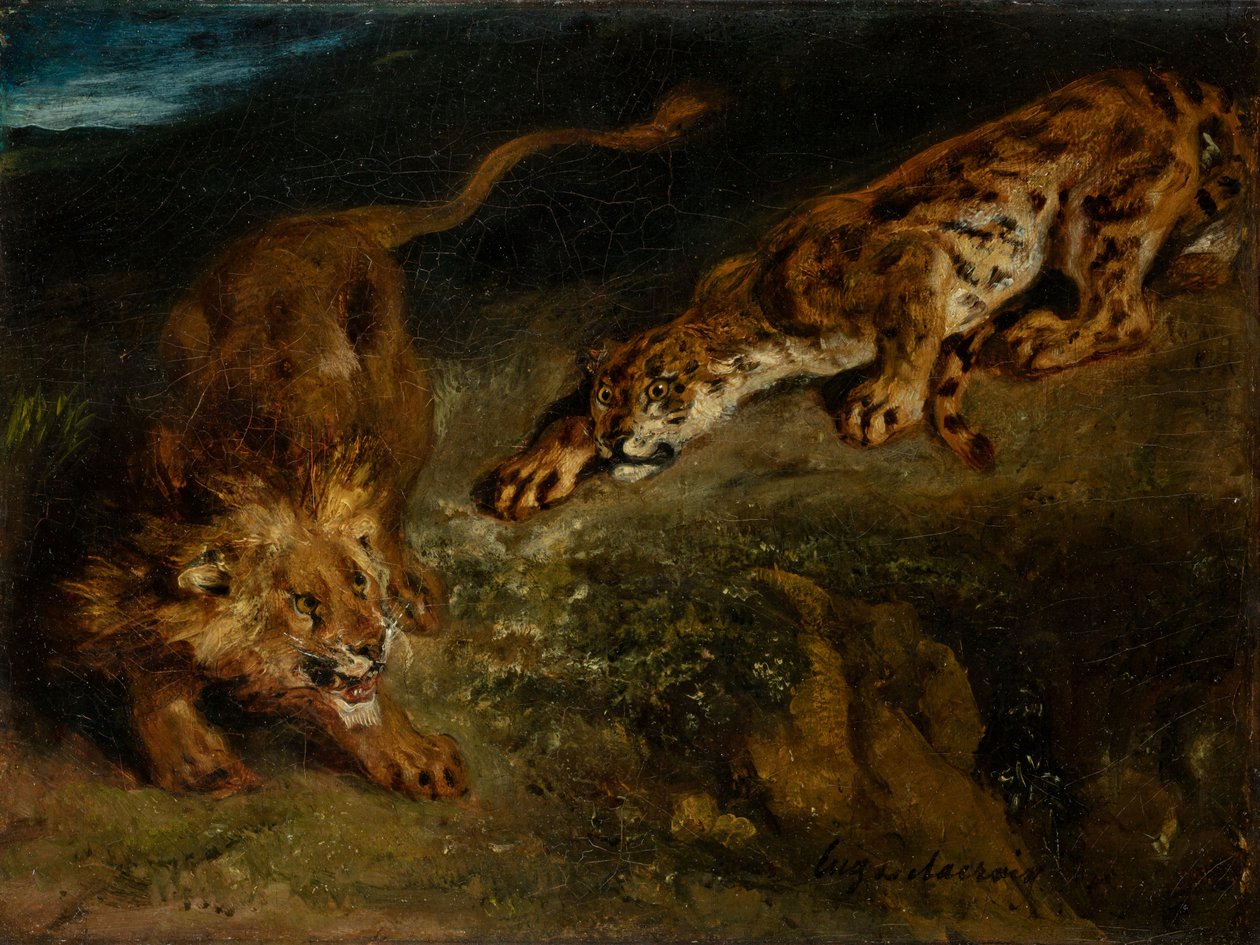Tigris és oroszlán alkotó: Eugène Delacroix