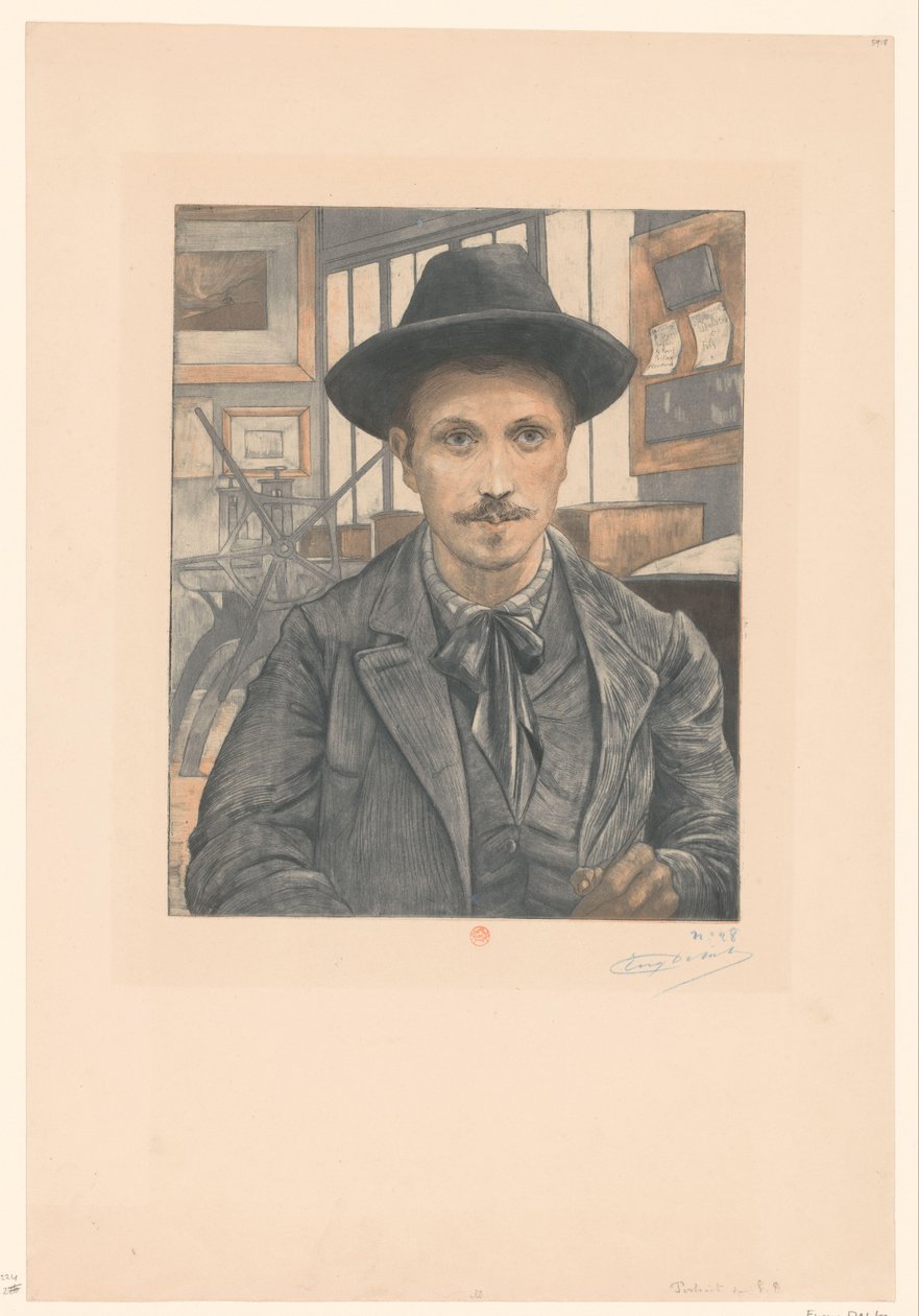 Eugène Delâtre önarcképe alkotó: Eugène Delâtre (signed by artist)