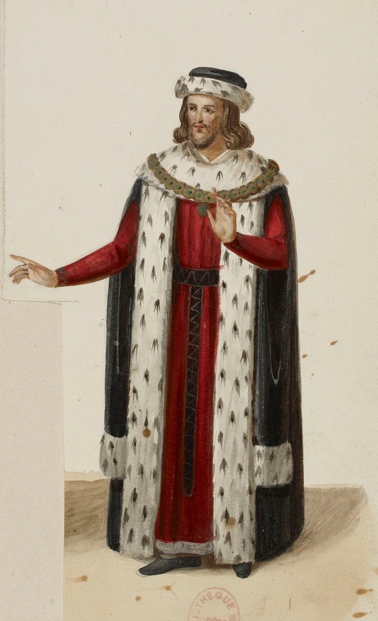 Enguerrand de Marigny jelmeze (La Tour de Nesle, 1832) (kivágva) alkotó: Eugène Du Faget