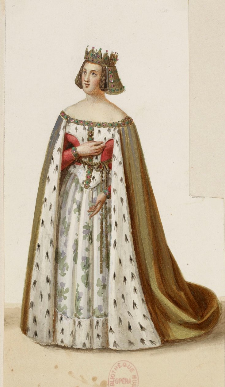 Mlle George jelmeze Marguerite de Bourgogne szerepében (La Tour de Nesle, 1832) 2 (kivágva) alkotó: Eugène Du Faget