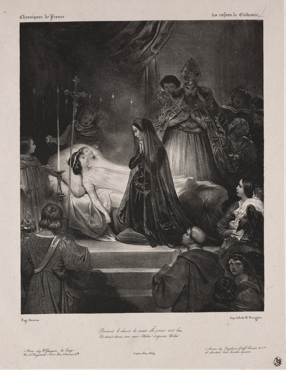 Franciaország krónikái: Clodomir gyermekei, 1829. alkotó: Eugène François Marie Joseph Devéria