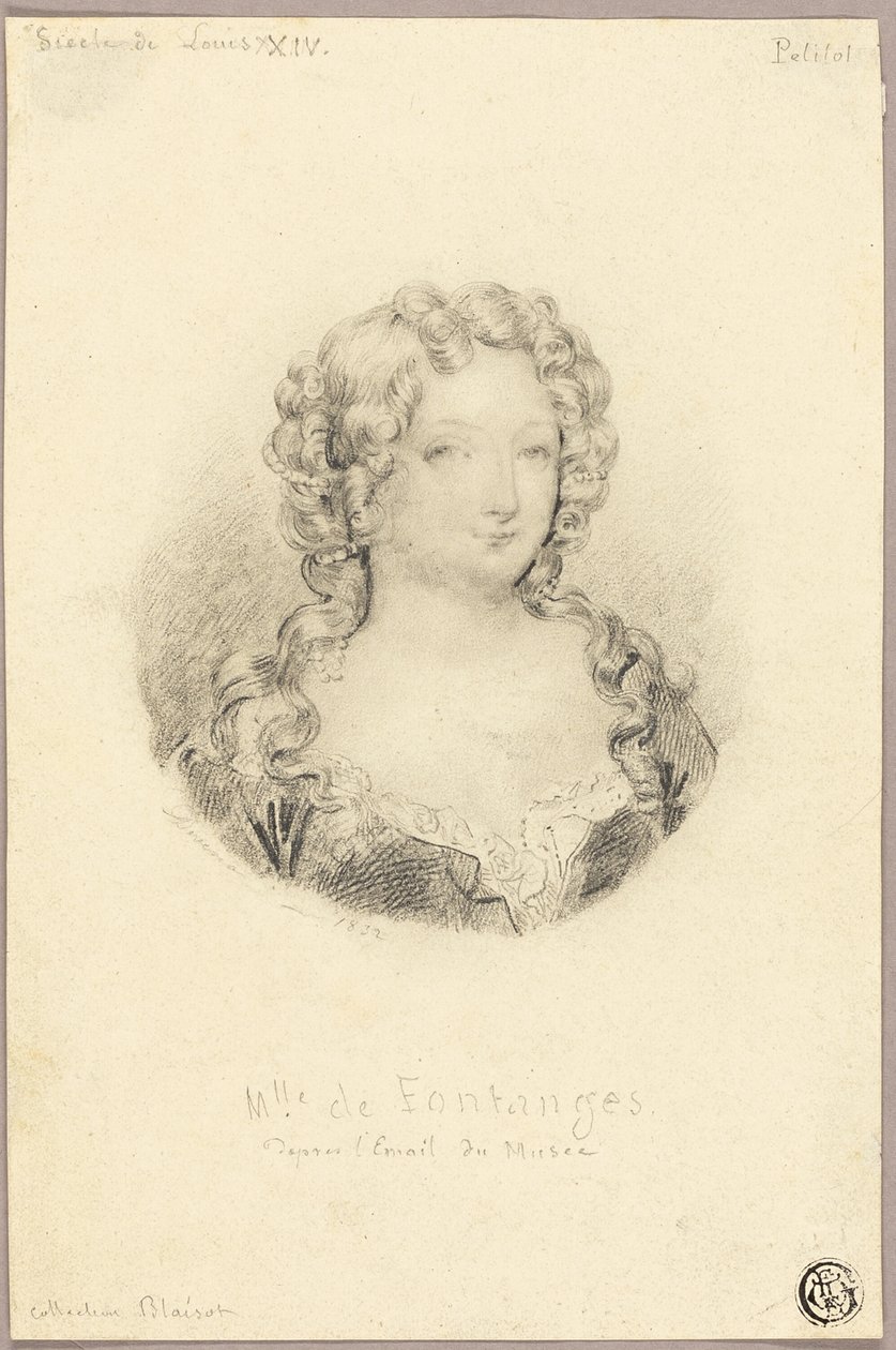 Medallion de Fontanges kisasszony portréja alkotó: Eugène François Marie Joseph Devéria