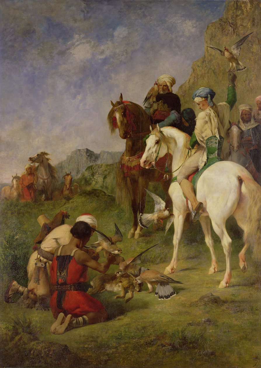Sólyomvadászat Algériában: A kőbánya, 1863 előtt alkotó: Eugène Fromentin