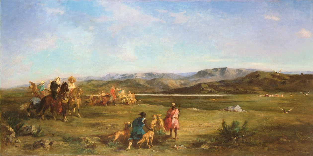 Gazellavadászat Chott el-Hodnában, 1856 alkotó: Eugène Fromentin