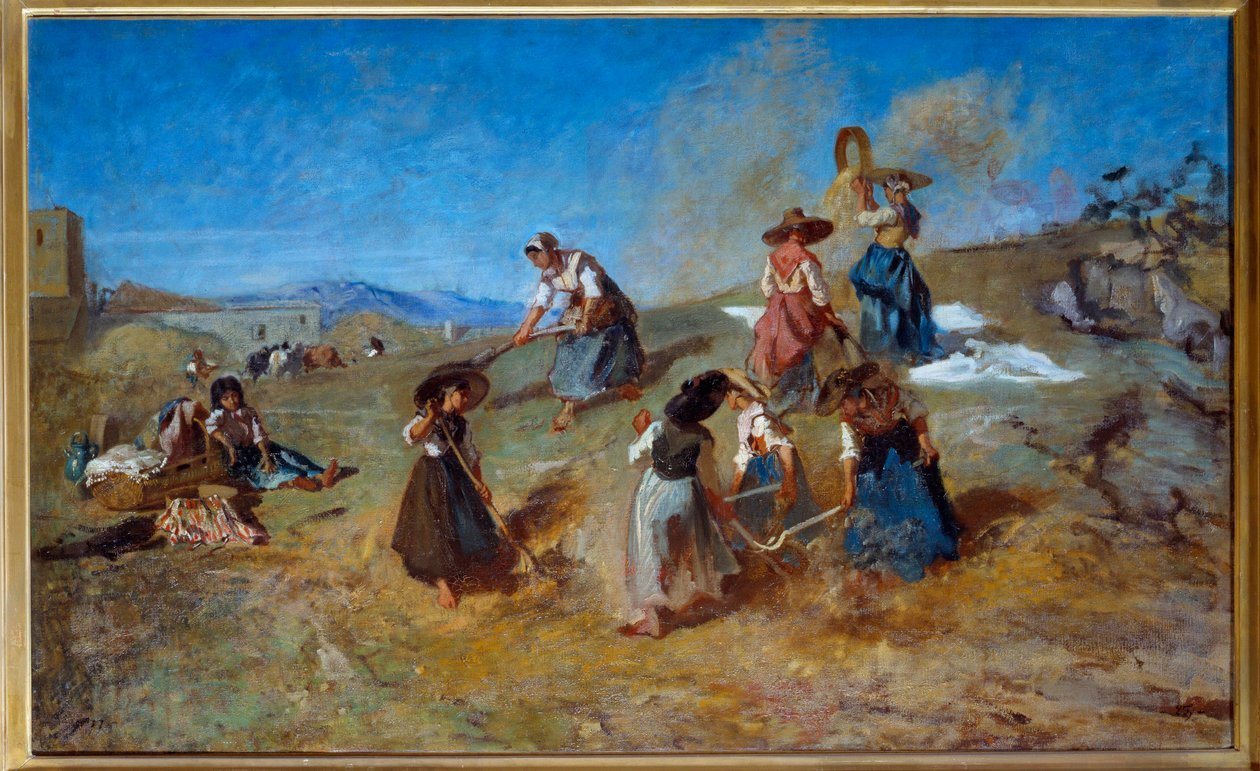 Szüreti festmény: Eugene Fromentin (1820-1876) 1875 V. 0,78x1,2 m Rouen, Musee des Beaux Arts alkotó: Eugène Fromentin