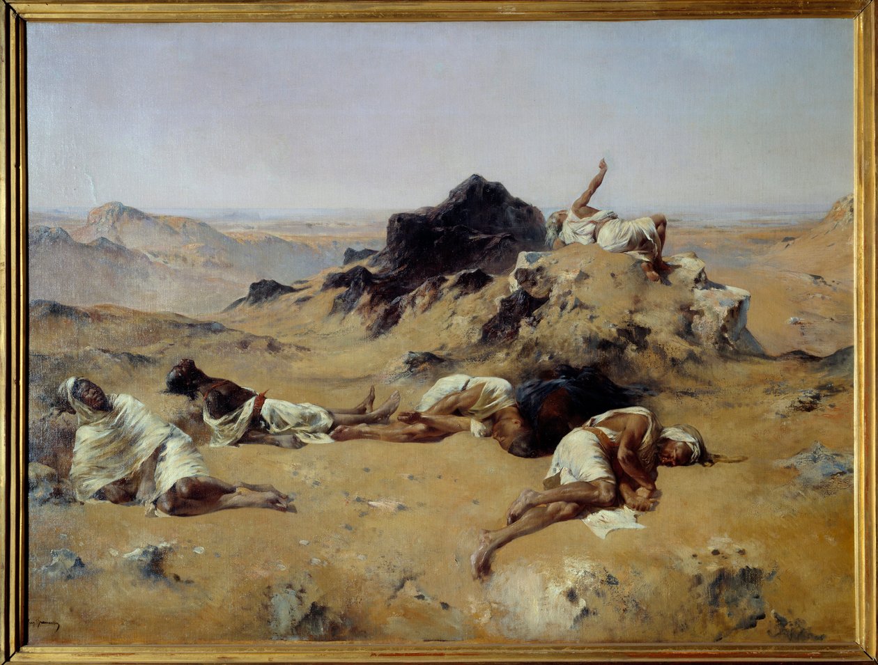  Wüste. Verdurstende Männer. 1869. Eugène Fromentin (1820-1876), Musée d