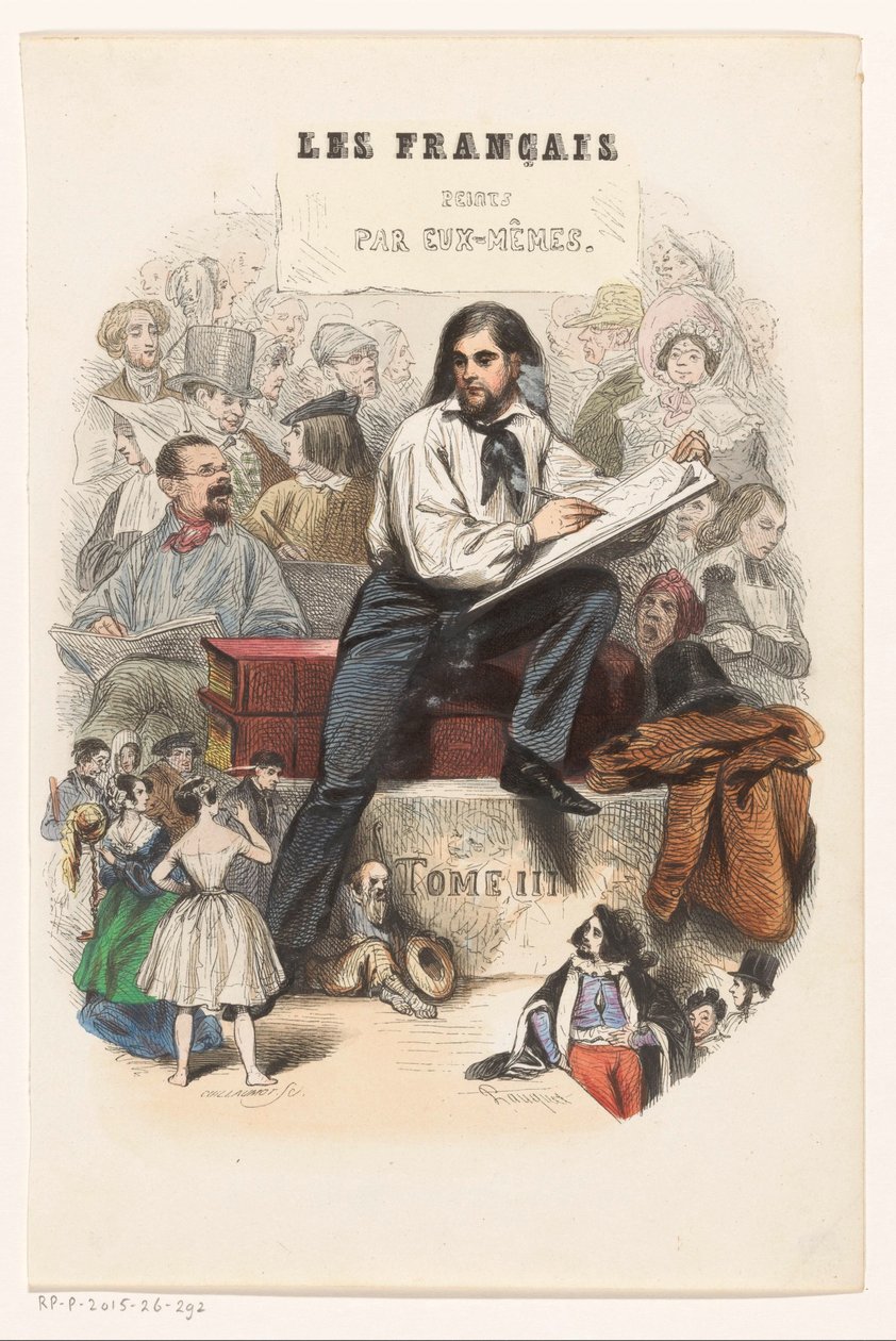 Vázlatkészítő művész Címlap ehhez: Les Français peints par eux-mêmes, 1841 alkotó: Eugène Guillaumot